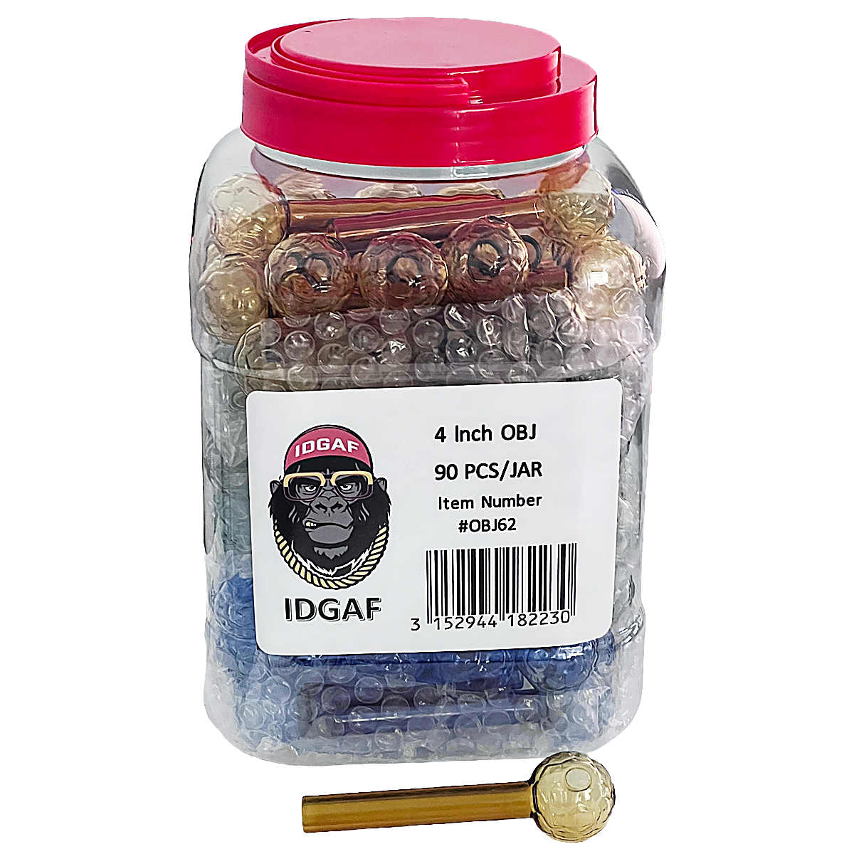 Full Color Football Shaped OB (OBJ62) | 4 inches | 14mm | Male | 90 Count Display  product image